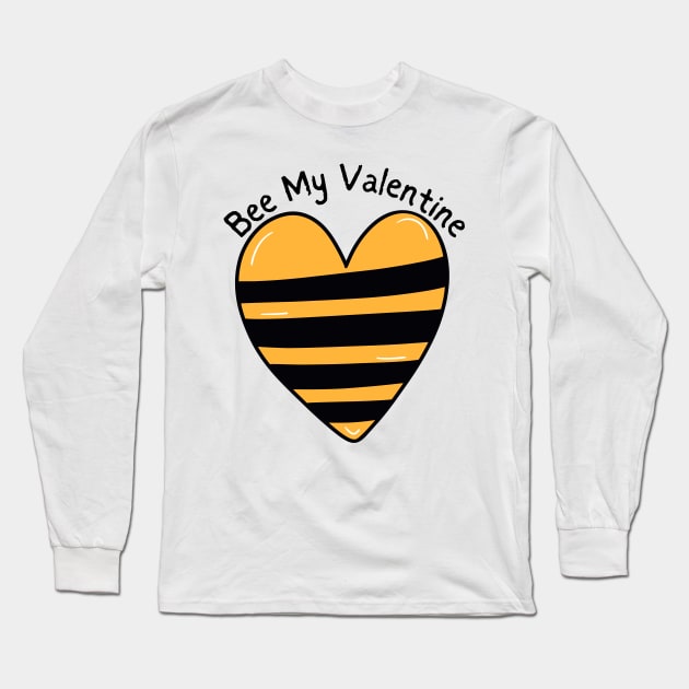 Bee My Valentine Long Sleeve T-Shirt by Inktopolis
